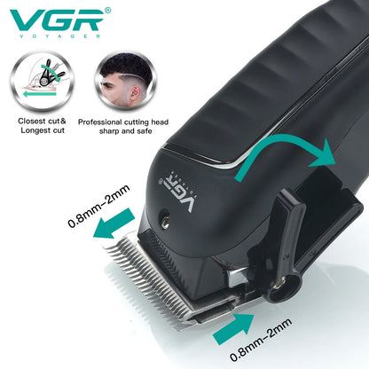 VGR Rechargeable Hair Clipper Barber Beard Hair Cutting Hair Trimmer