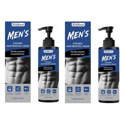 Painless Men's Body Depilatory Cream Fast Acting Hair Remover