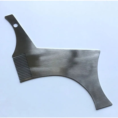 Stainless Steel Beard Stencil Modeling Comb