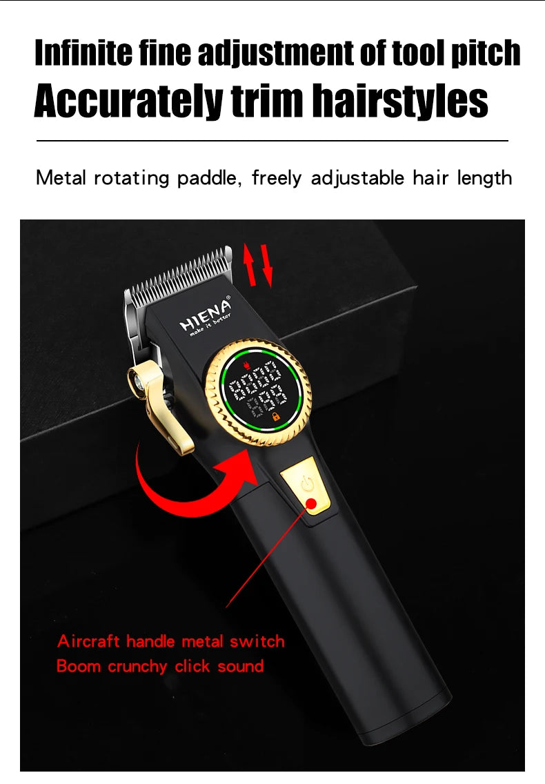 hiena hair Clipper Cordless Hair Trimmer Professional Hair Cutting