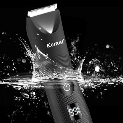 Kemei Electric Groin Ball Hair Trimmer Waterproof Clippers Razor