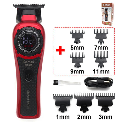 Kemei KM-999 Hair Trimmer for Men DLC T-Blade Zero Gapped