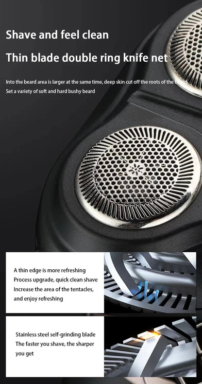 3-in-1 Electric Shaver Multi Functional Waterproof Men's Smart Trimmer