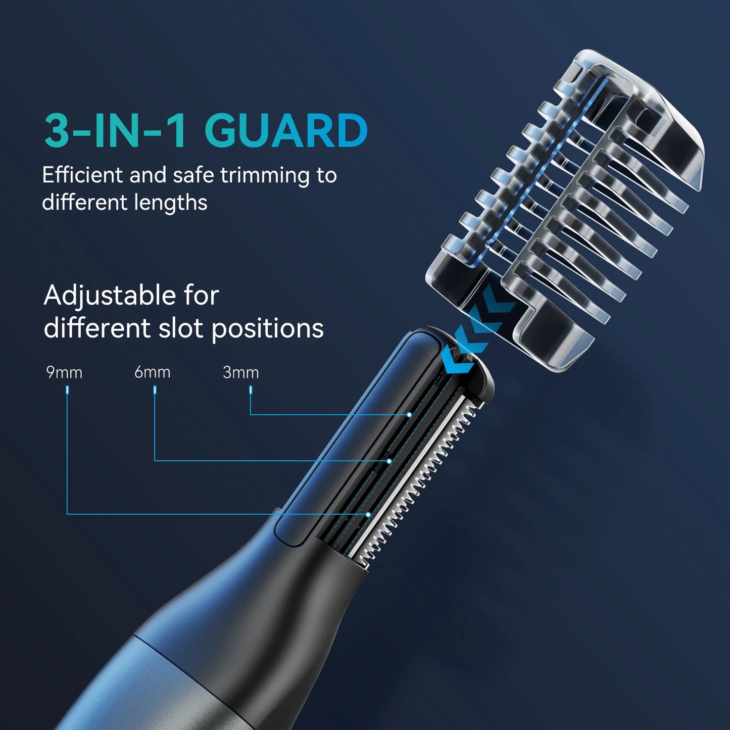 S15 Electric Tirmmer for Men Dual-sided Blade IPX6 Beard Trimmer