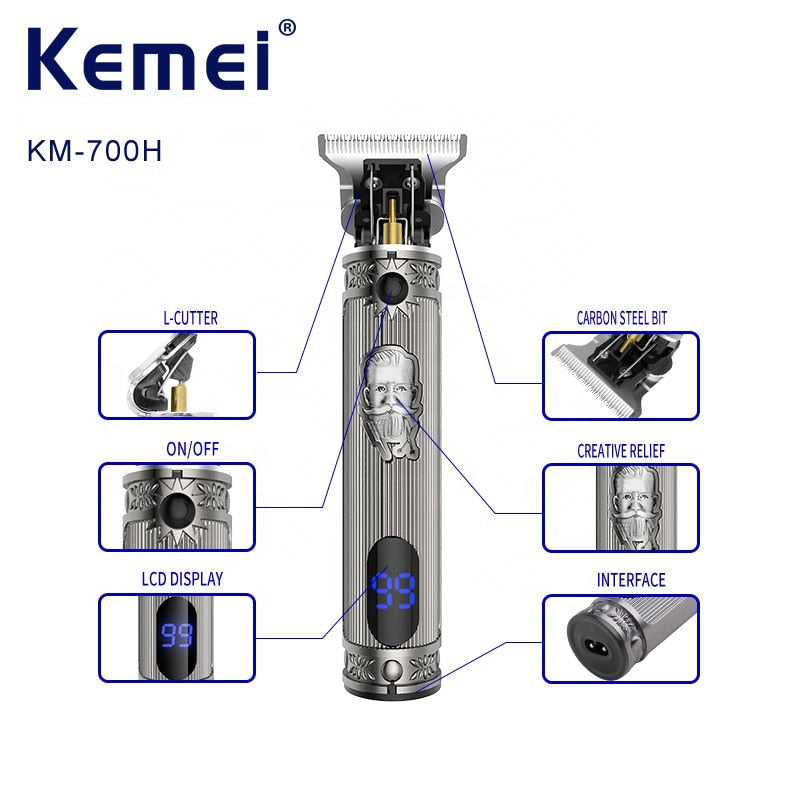 Original Kemei Powerful Metal Housing Professional Hair Trimmer For Men