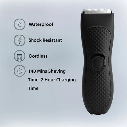 Men's Electric Groin Hair Trimmer Pubic Hair Removal Intimate Areas