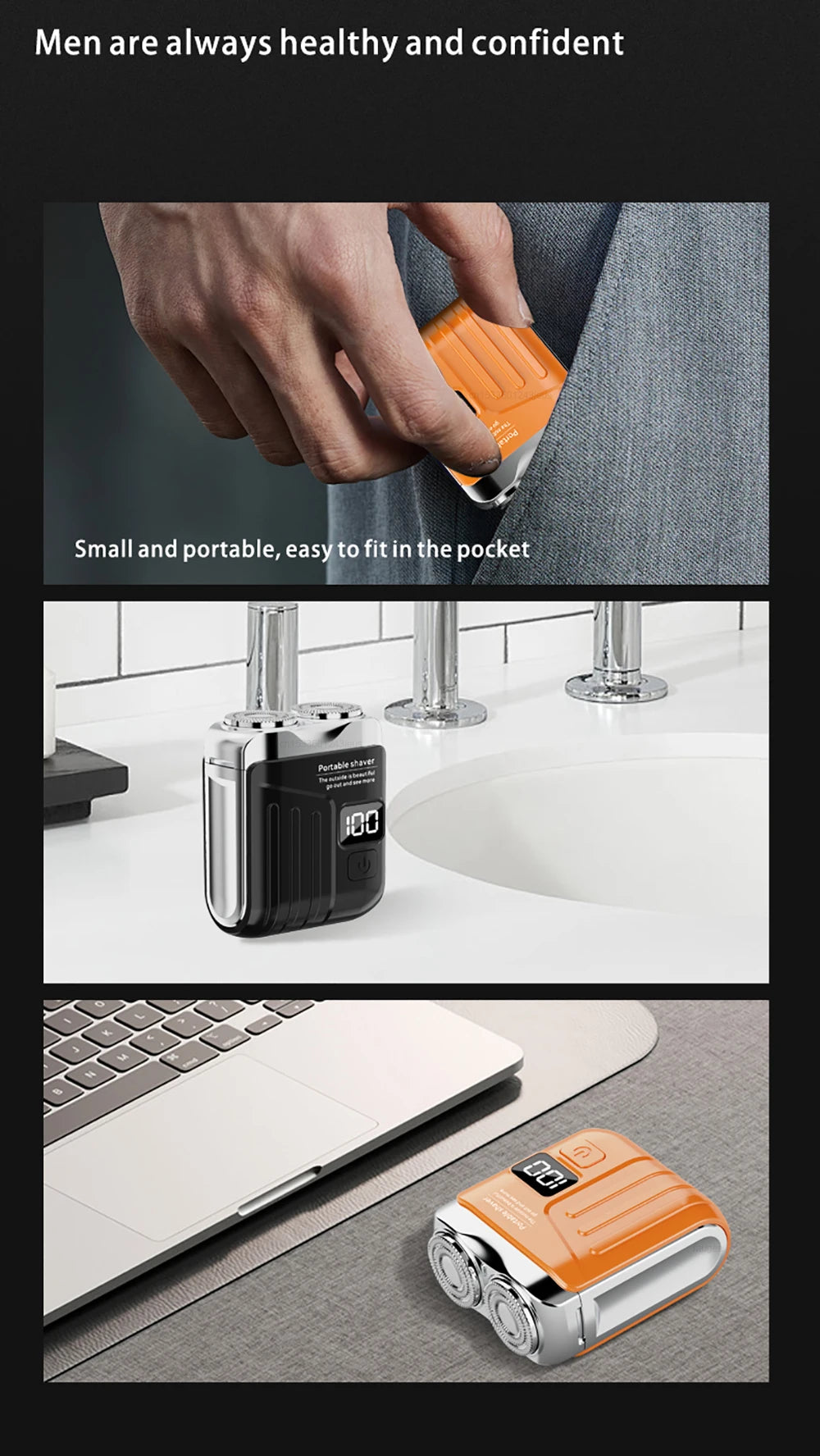 New Double-headed Mini Magnetic Shaver for Men
