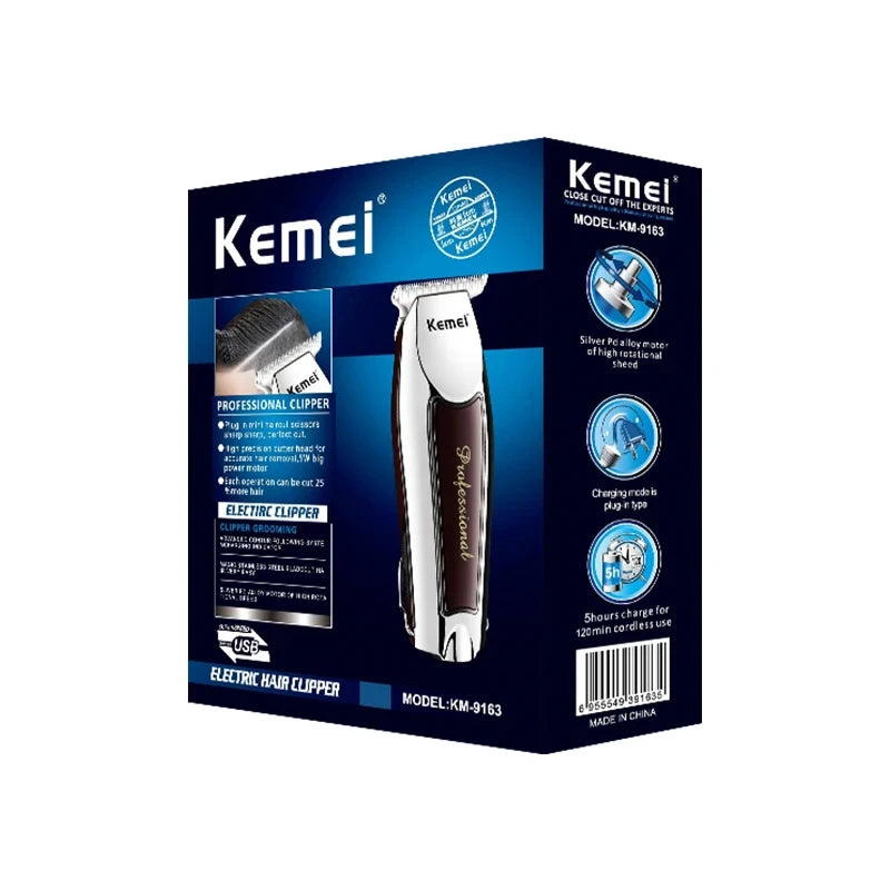 Kemei KM-9163 USB Rechargeable Professional Men Hair Trimmer