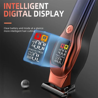 Rechargeable Professional Hair Clippers Digital Display Trimmer Kit
