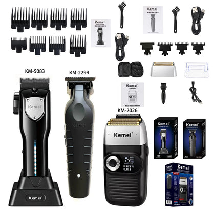 Kemei KM-2299 KM-2026 KM-5083 Professional Hair Clipper Kit