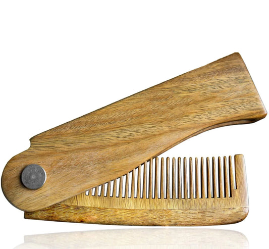 New High Quality Wooden Beard Comb for Men Support Custom