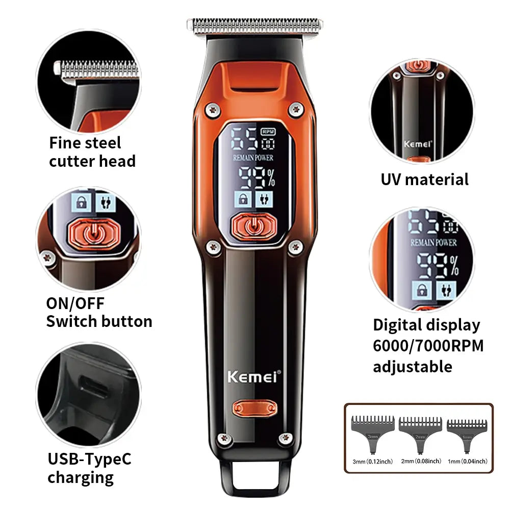 Kemei Hair Trimmer Hair Clipper Professional Barber Trimmer KM-658
