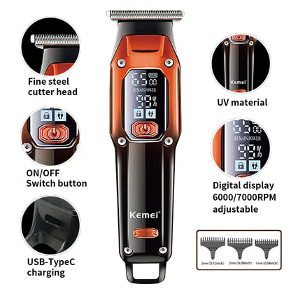 Kemei Hair Trimmer Hair Clipper Professional Barber Trimmer KM-658