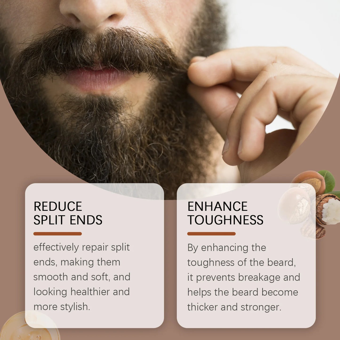 East Moon Coconut Oil Men's Moisturize Beard Growth Balm