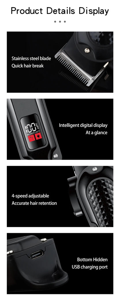 Professional Hair Clipper Cosinion - Rechargeable Hair Trimmer 160min Runtime