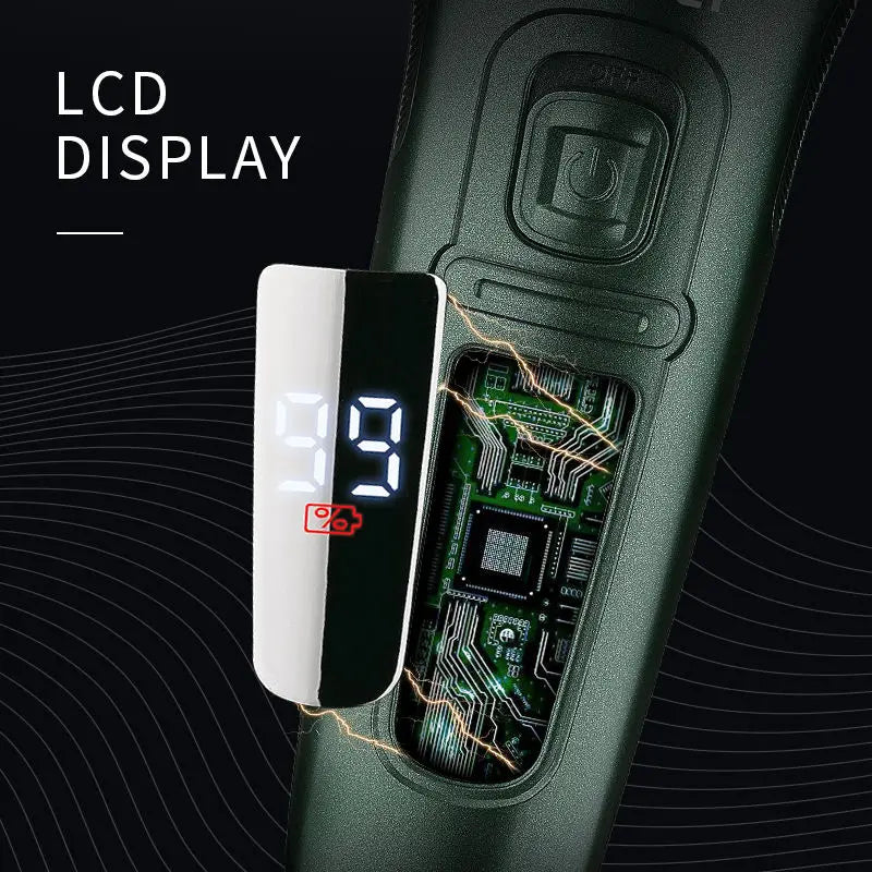 Kemei LCD Dislay Waterproof Electric Shaver For Men