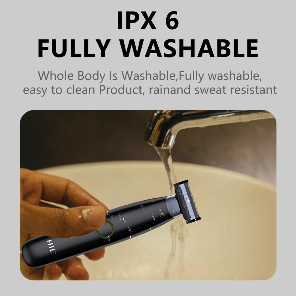 HTC Electric Shaver for Men Waterproof Electric Trimmer Razor