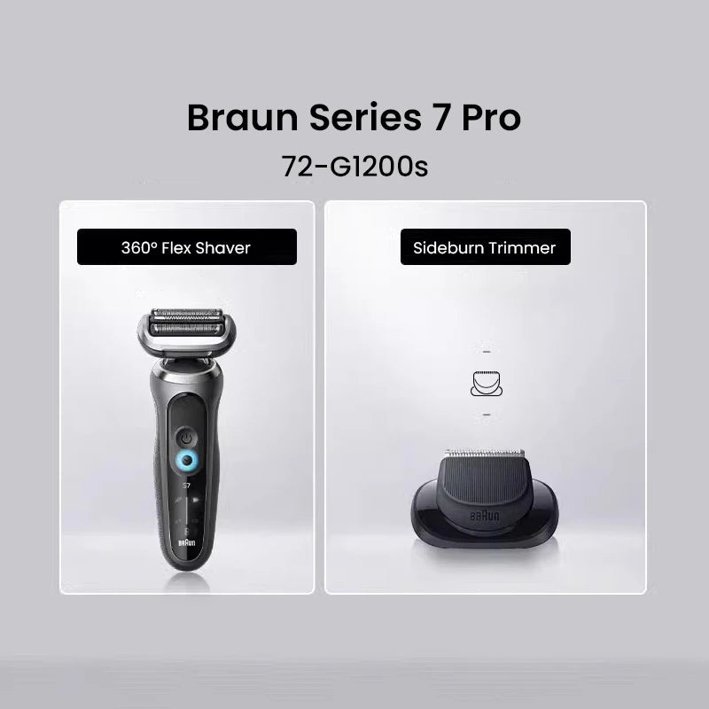 Braun 7 Series Pro Shaver 72-G1200s AUTO Mode Intelligent Shaving