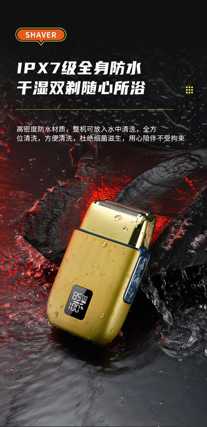 New digital aluminum alloy body rechargeable shaver