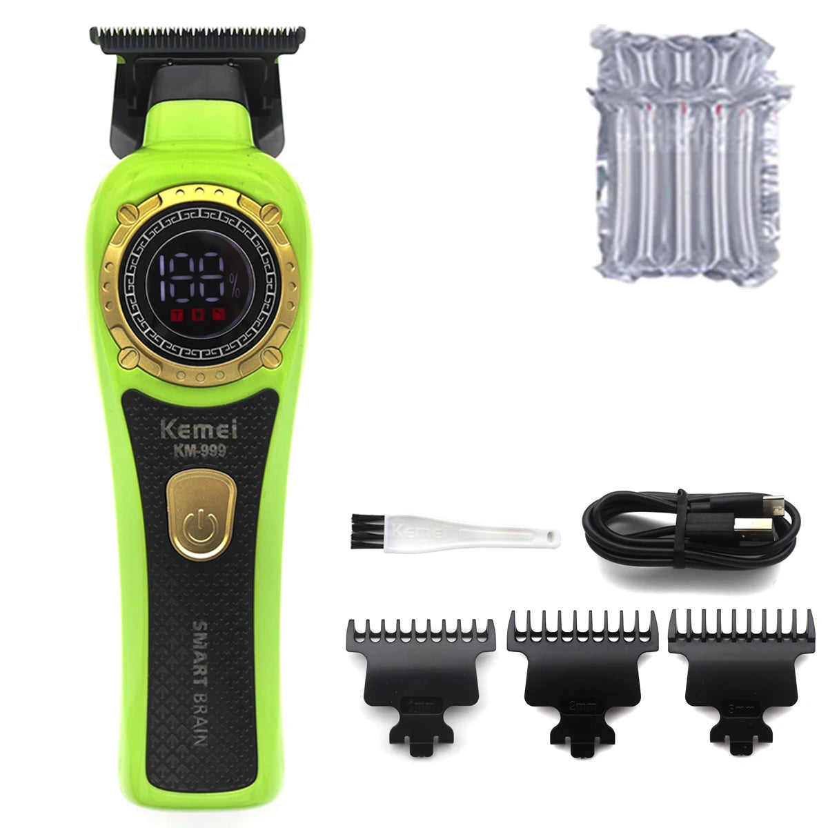 Kemei KM-999 Hair Trimmer for Men DLC T-Blade Zero Gapped