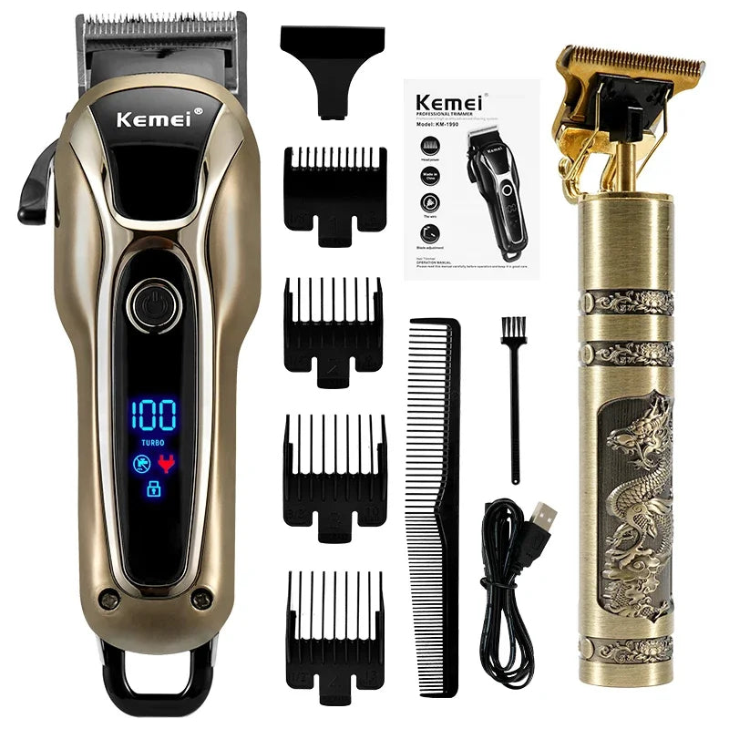 Professional Hair Trimmer Gold Clipper For Men Beard Trimmer