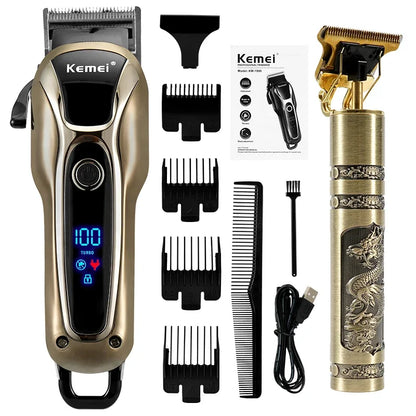 Professional Hair Trimmer Gold Clipper For Men Beard Trimmer