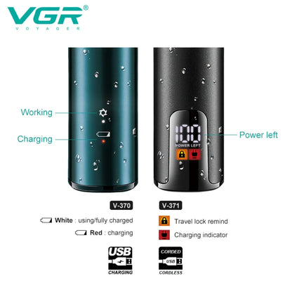 VGR 3 Blades Professional Electric Shaver For Men V-371