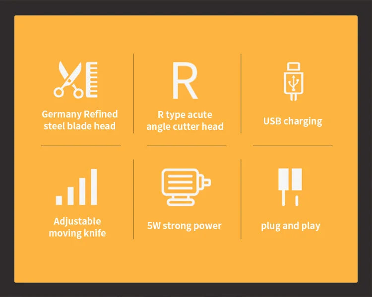 Kemei Graffiti Electric Hair Clipper Kit Men's Electric Shaver