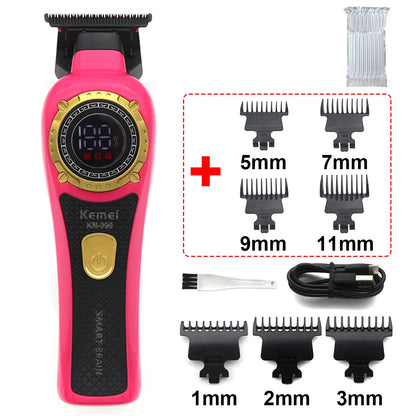 Kemei KM-999 Hair Trimmer for Men DLC T-Blade Zero Gapped