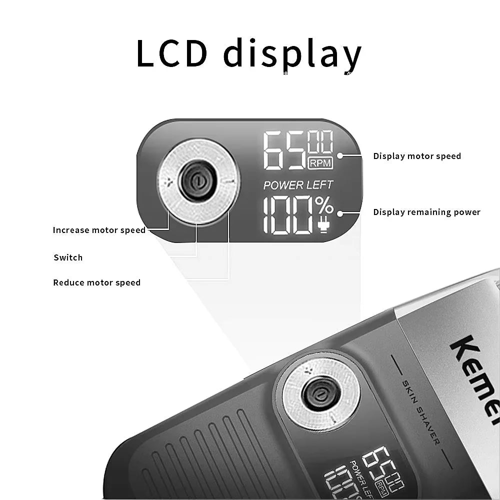 Kemei KM-2026 KM-2 In 1 Rechargeable Razor For Men