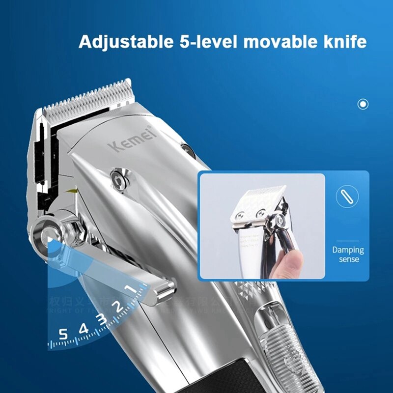 Original Kemei Adjustable Barber Electric Hair Clipper Men