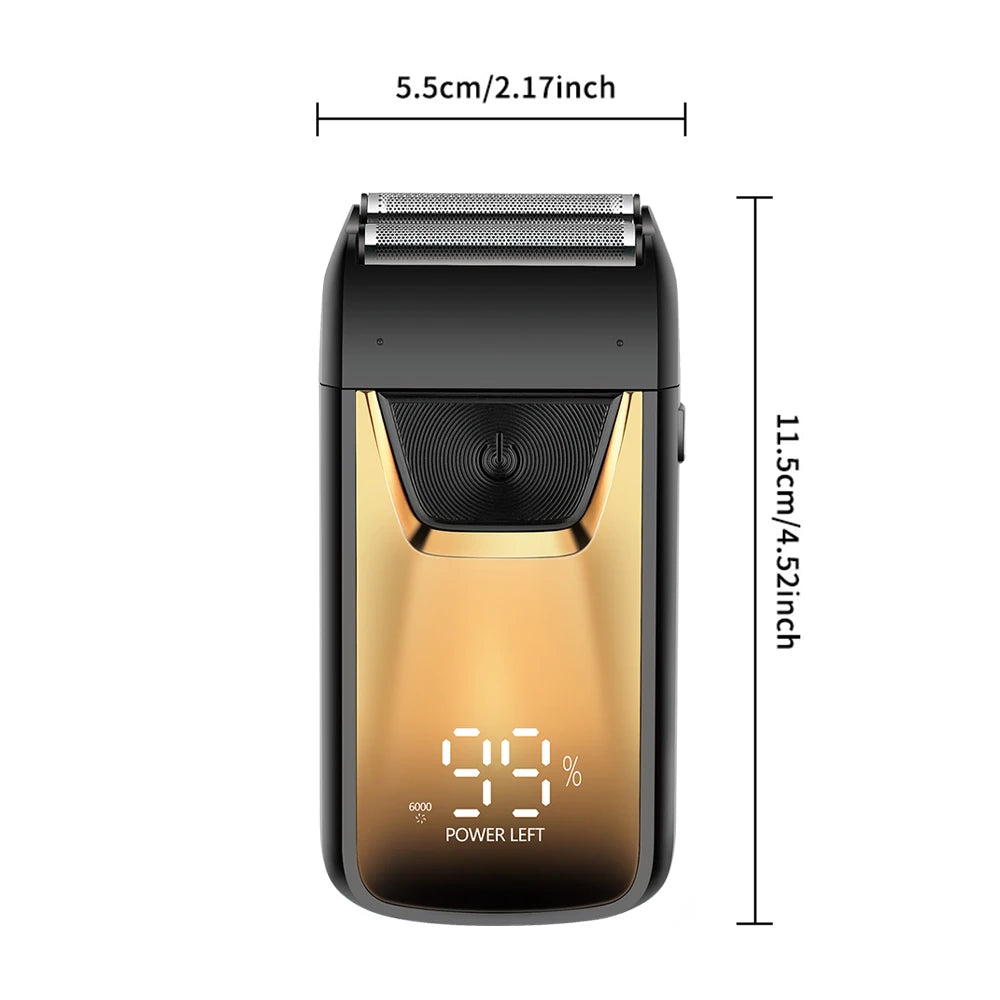 Men's electric reciprocating aluminum foil shaver