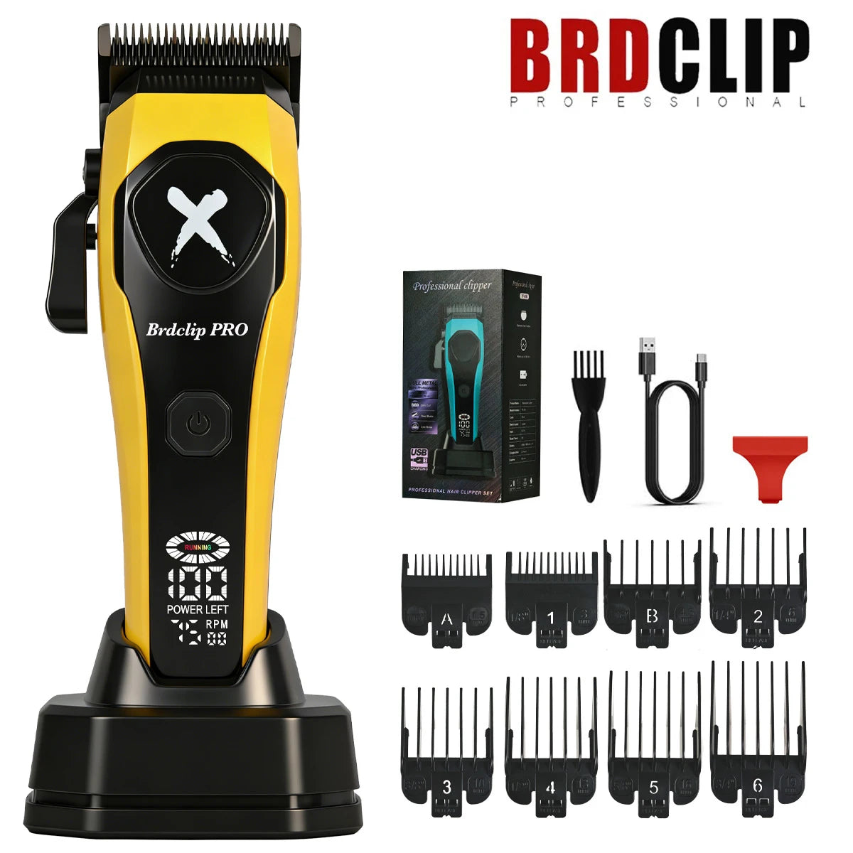 BRDCLIP 619 339 Hair Clippers Cordless Clippers Barber Electric