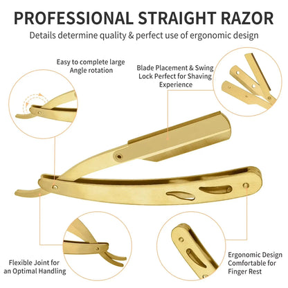 Barber Manual Shaving Razor Men Folding Beard Cutter
