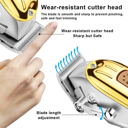 KEMEI Professional Men's Hair Clippers Zero Gapped Gold km-223