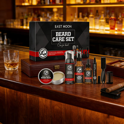 East Moon Men Beard Care Set Deep Nourishing Beard Growth Kit