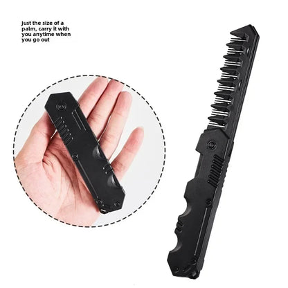 Multifunctional Pocket Folding Combs Plastic Wide Tooth