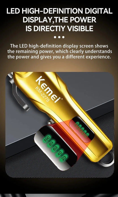 Kemei Cordless Hair Clippers Men Professional Hair Trimmer