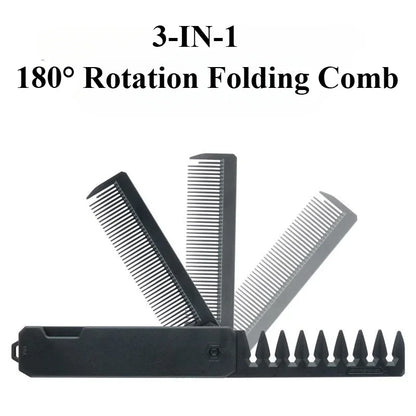 Multifunctional 3-in-1 Plastic Folding Pocket Combs