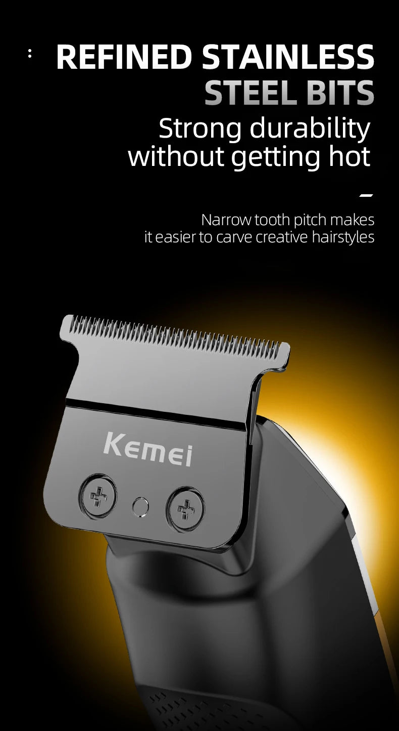 Kemei Rechargeable Hair Cutting Machine for Men Hair Clippers KM1572