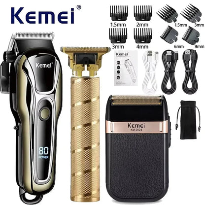 Kemei Hair Clipper Electric Hair Trimmer for Men Electric Shaver
