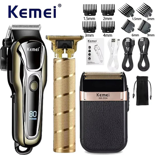 Kemei Hair Clipper Electric Hair Trimmer for Men Electric Shaver