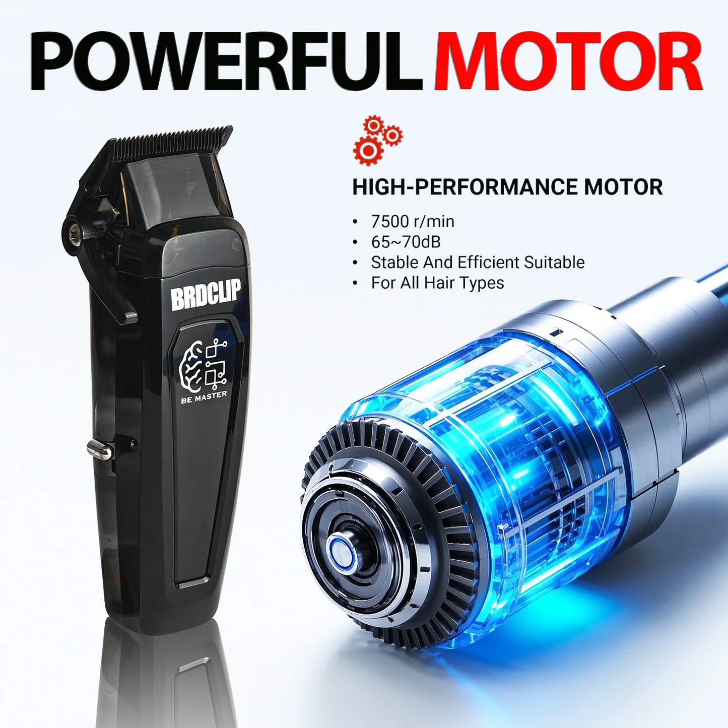 BRD-106 7500RPM Professional Men's Hair Clipper