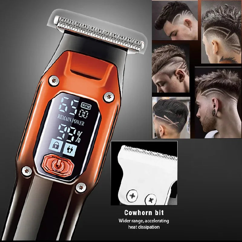 Kemei Barber Hair Trimmer Professional Electric Beard Hair Clipper