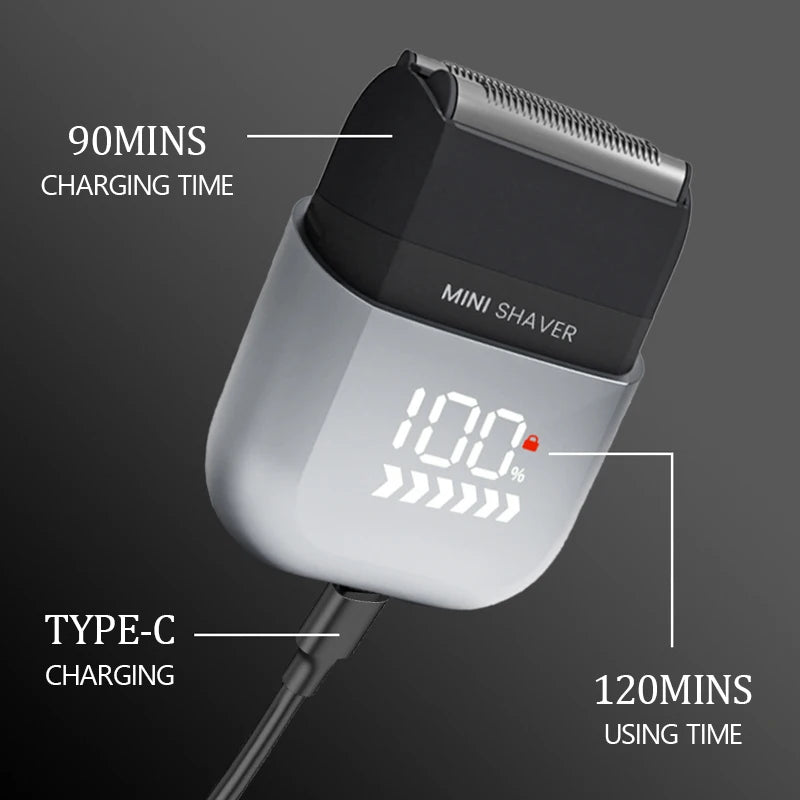 Kemei Electric Shaver Mini Portable Shaver Electric Razor for Men