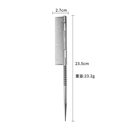 Professional Hairdressing Combs Aluminium Hair Comb Rat Tail
