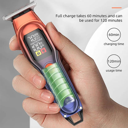 Rechargeable Professional Hair Clippers Digital Display Trimmer Kit