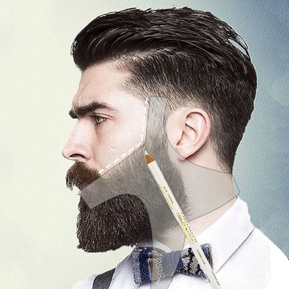 Beard Lineup Guide Template Kit White Pencil Shaper