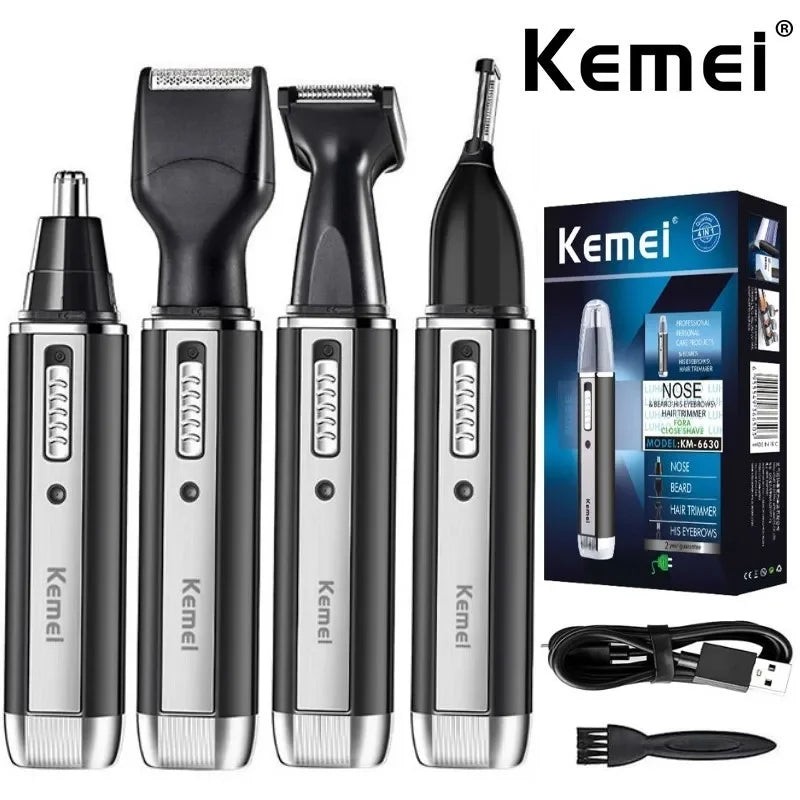 KM-6630 4 In 1 Trimmer For Men Electric Nose And Ear Trimmer
