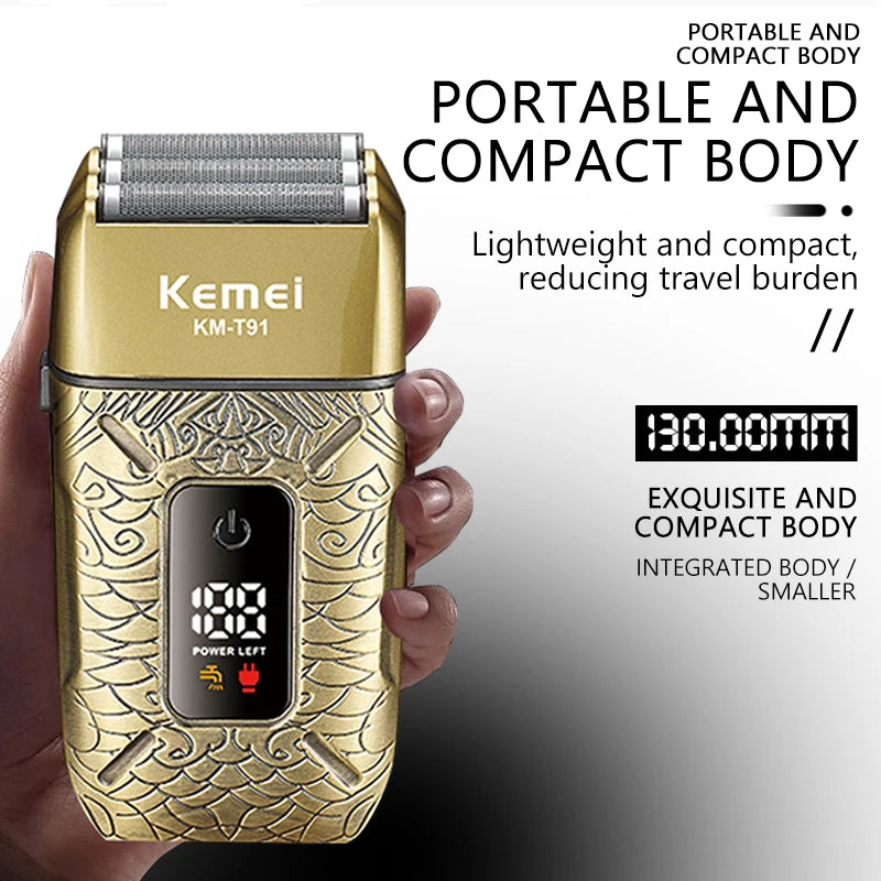 Kemei Electric Triple Blades Razor Rechargeable Barber KM-T91